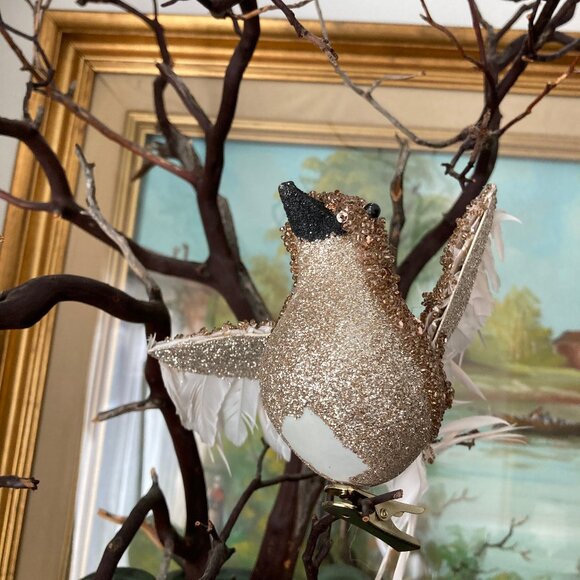 RARE Hand Embellished Bird of Peace Ornamental Holiday Decor Clip - Picture 2 of 5